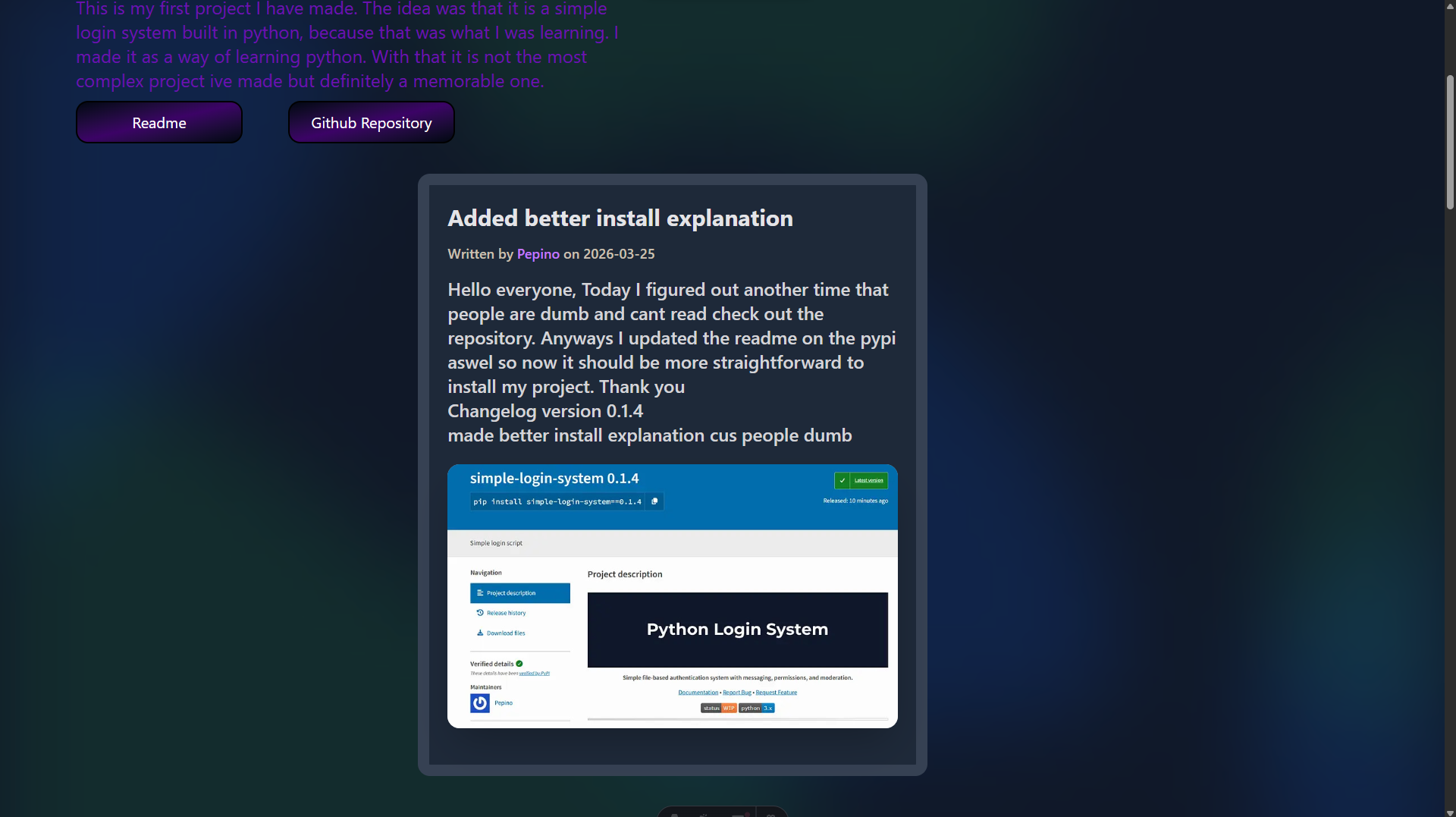 Added devlogs